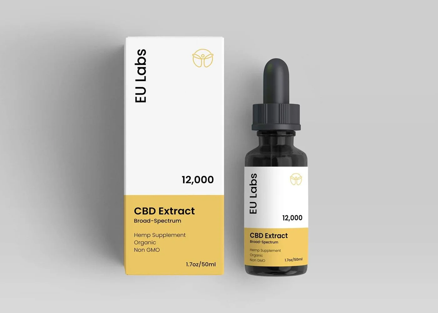 12000mg broad-spectrum CBD oil bottle and box — CBD Oil Newcastle