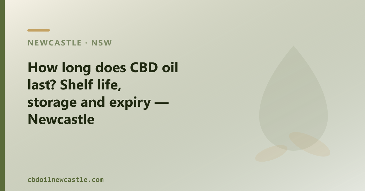 How long does CBD oil last? Shelf life is 12–24 months from manufacture — storage is the main variable.